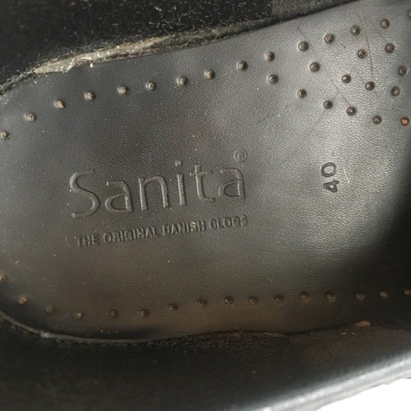 Sanita Reptile Embossed Clogs Green Leather Snakeskin Comfort Shoe Danish 40 - Picture 4 of 12